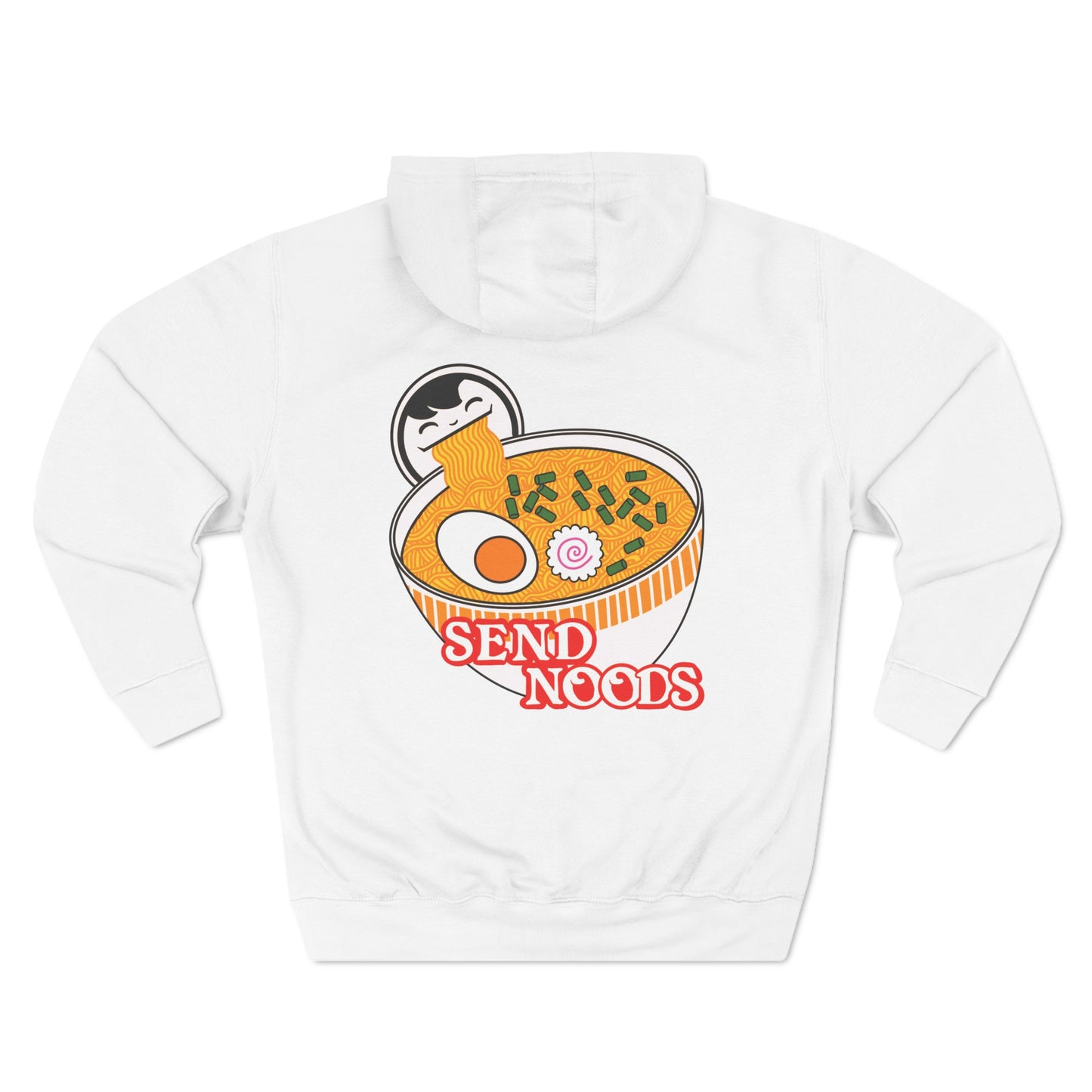 SEND NOODS Three-Panel Fleece Hoodie