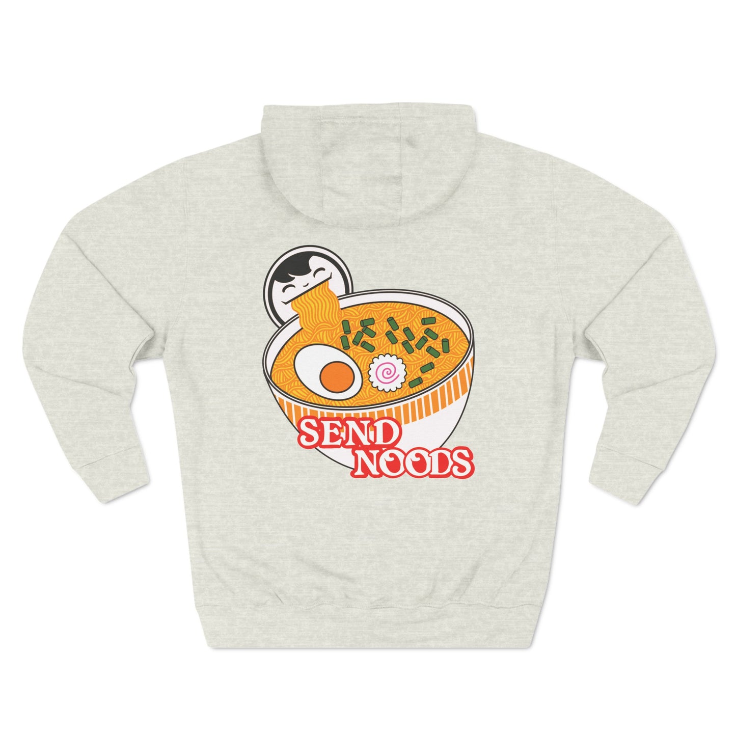 SEND NOODS Three-Panel Fleece Hoodie