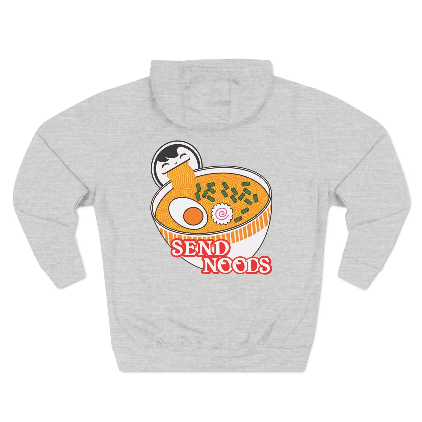 SEND NOODS Three-Panel Fleece Hoodie
