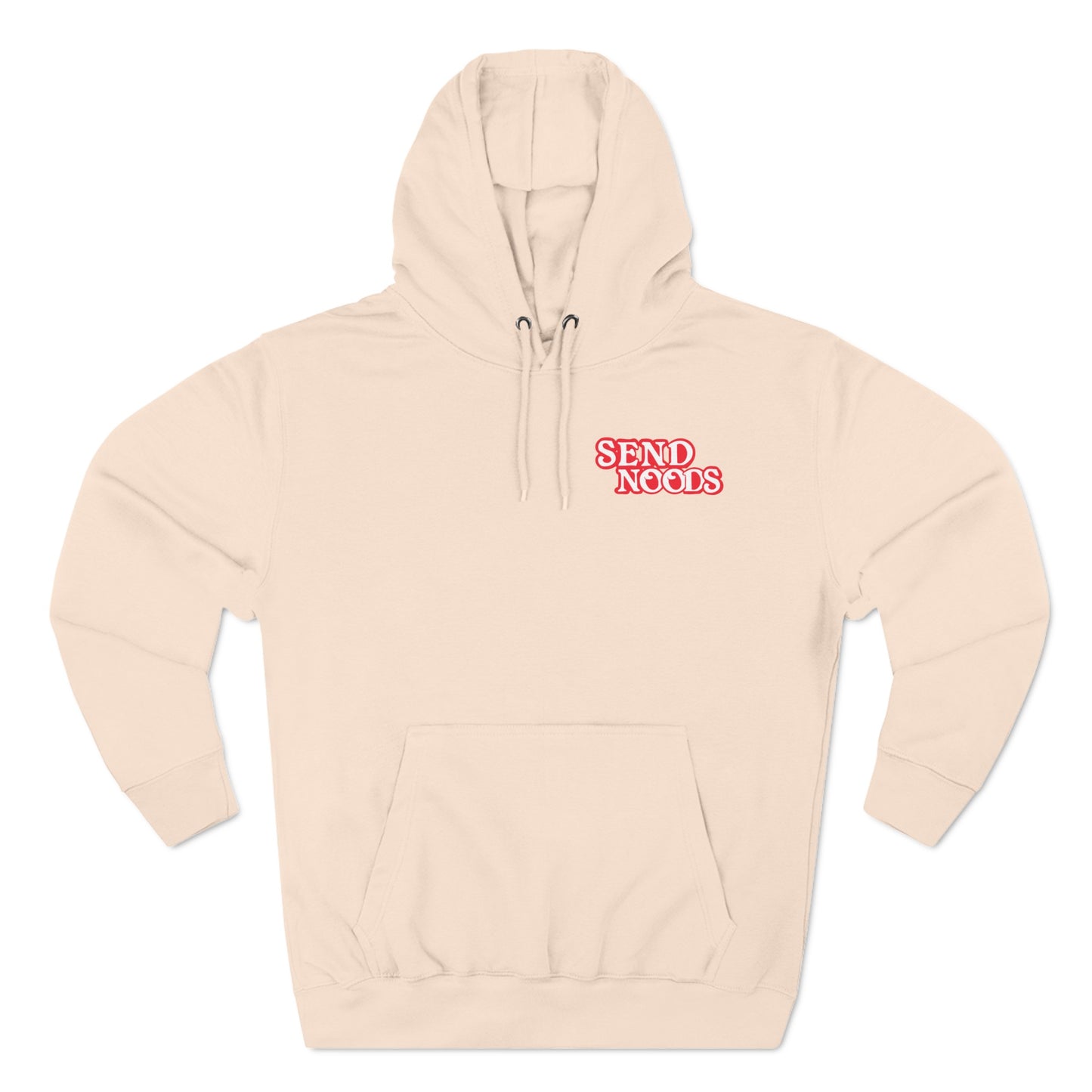 SEND NOODS Three-Panel Fleece Hoodie