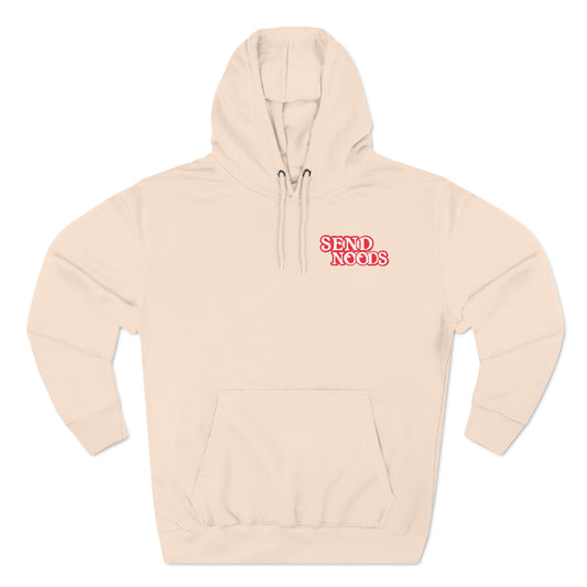 SEND NOODS Three-Panel Fleece Hoodie
