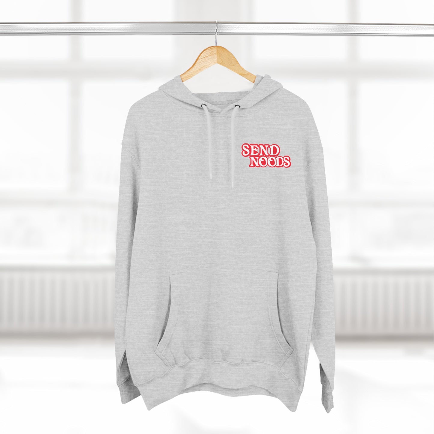 SEND NOODS Three-Panel Fleece Hoodie