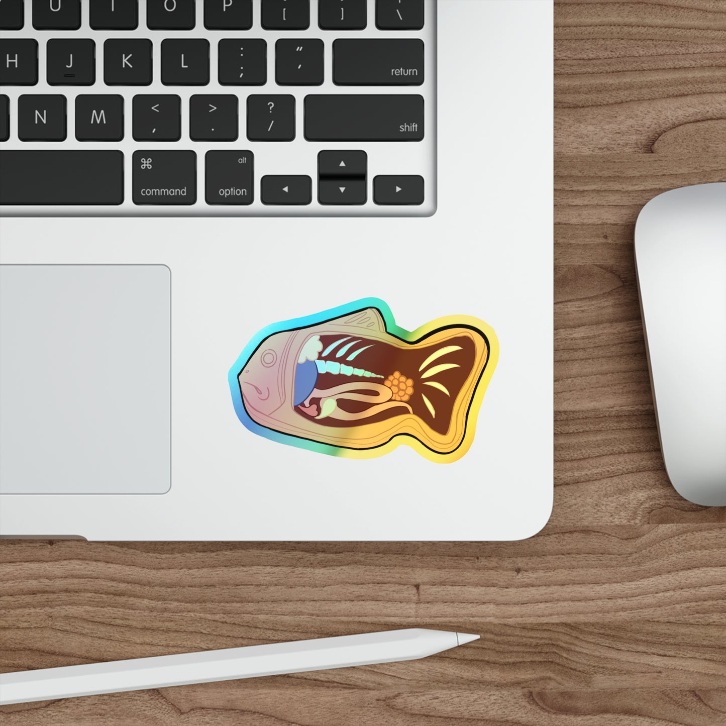 Anatomy of a Taiyaki Holographic Die-cut Stickers