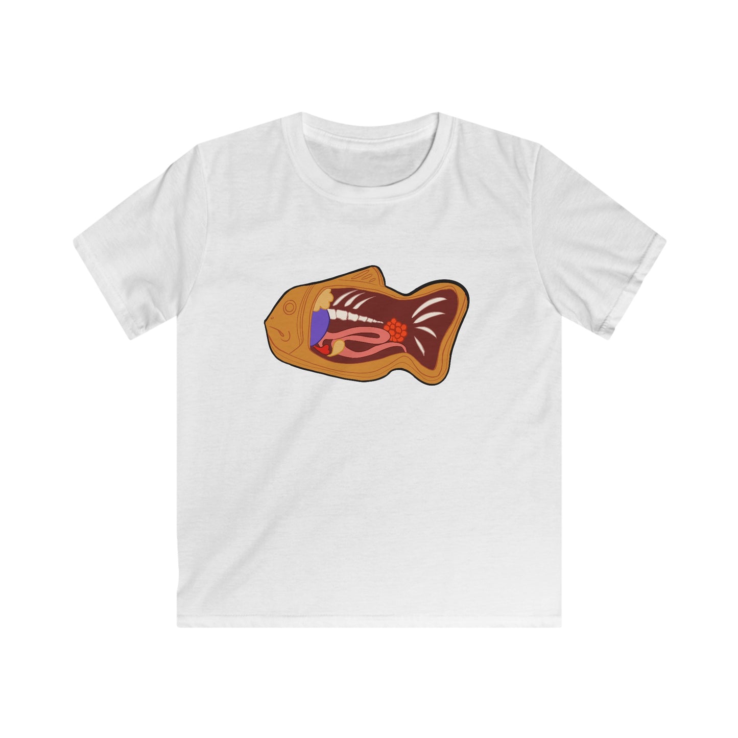 Anatony of a Taiyaki Kids Softstyle Tee