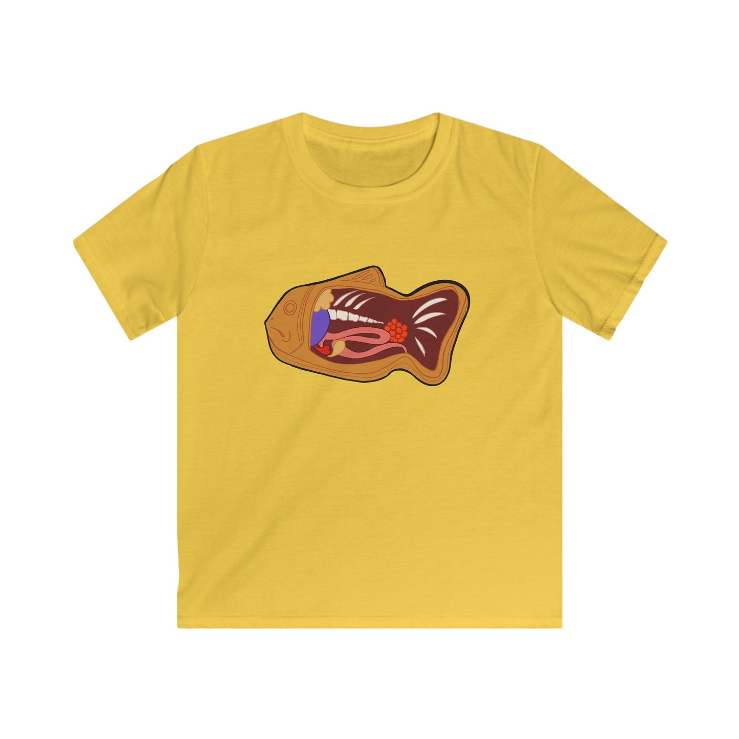 Anatony of a Taiyaki Kids Softstyle Tee