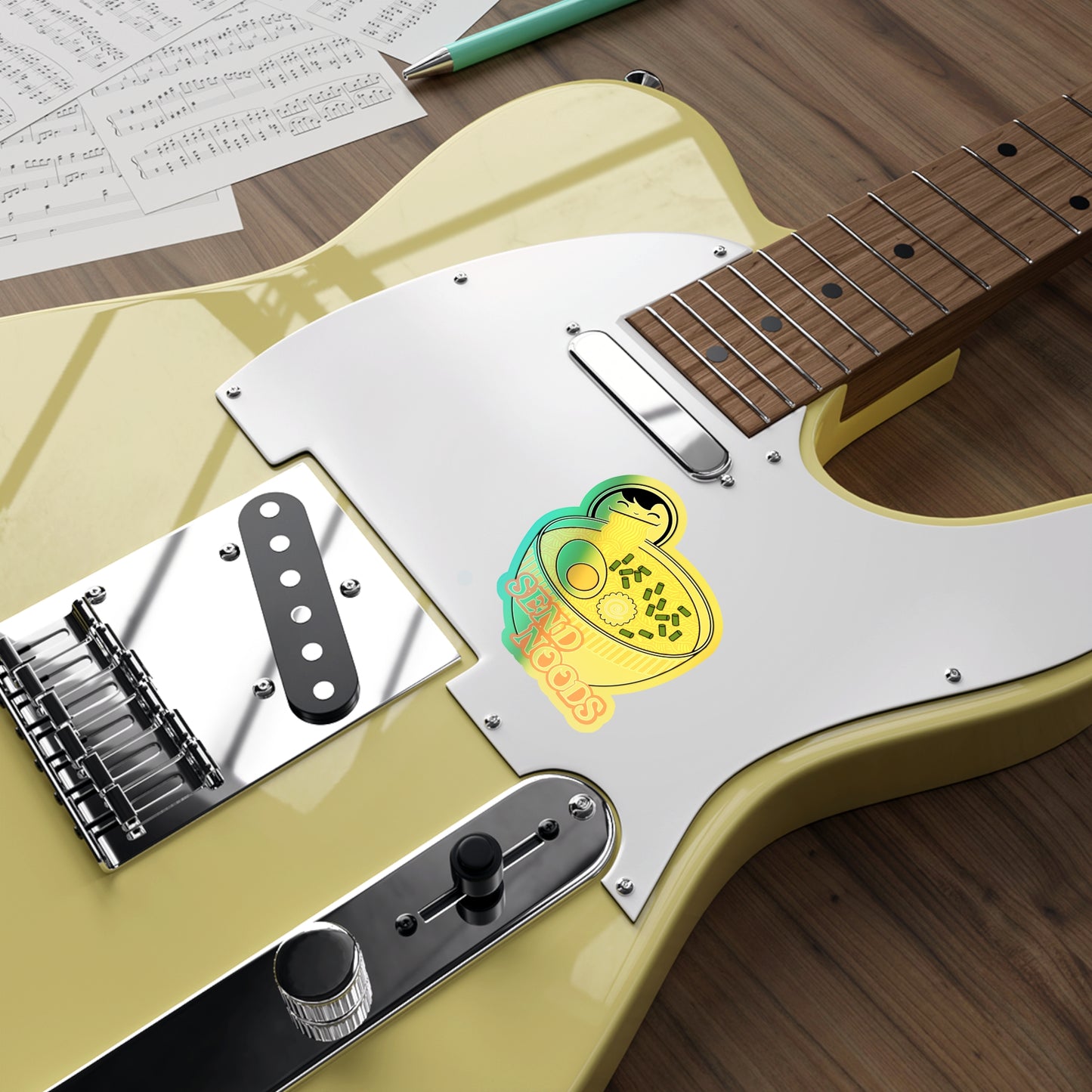 SEND NOODS Holographic Die-cut Stickers
