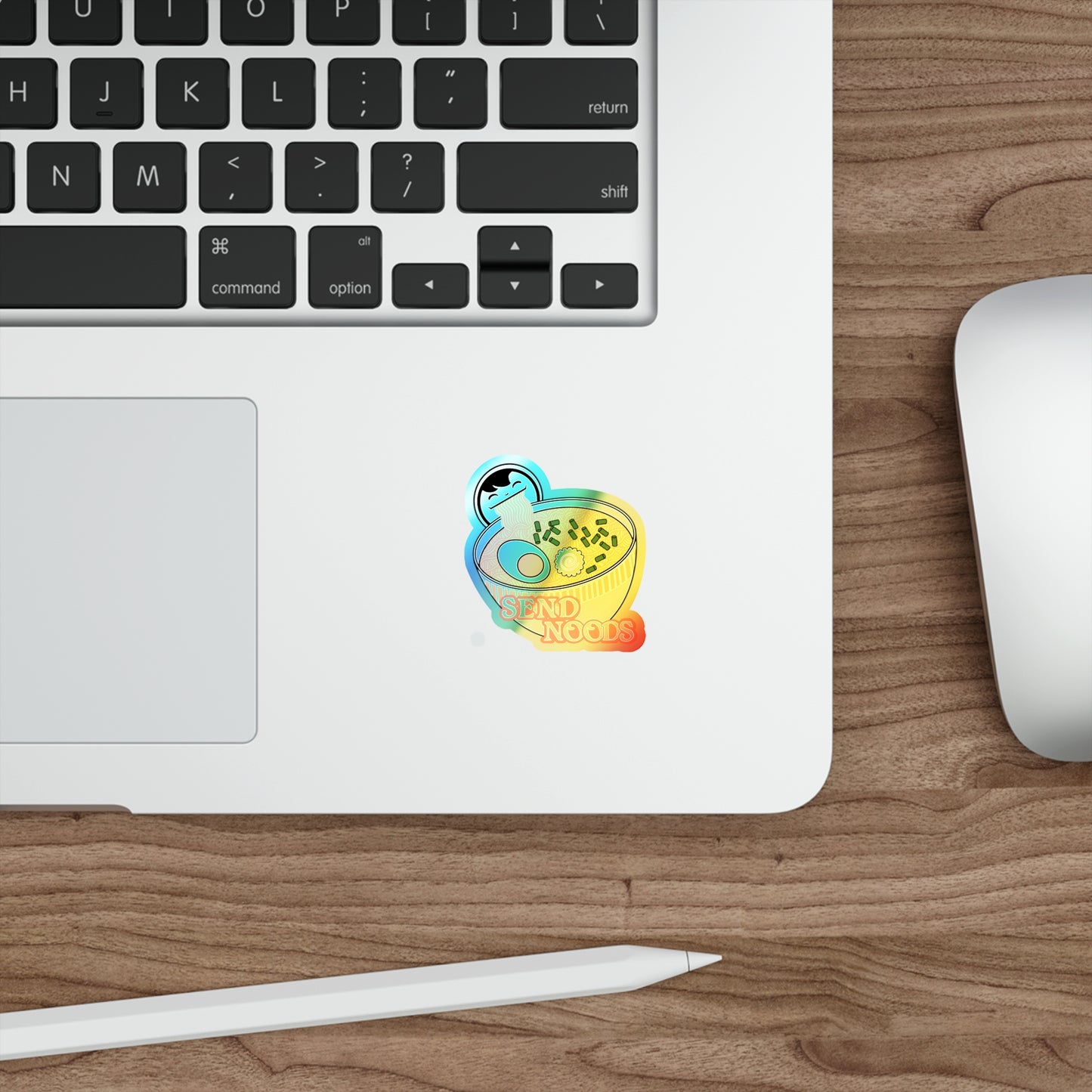 SEND NOODS Holographic Die-cut Stickers