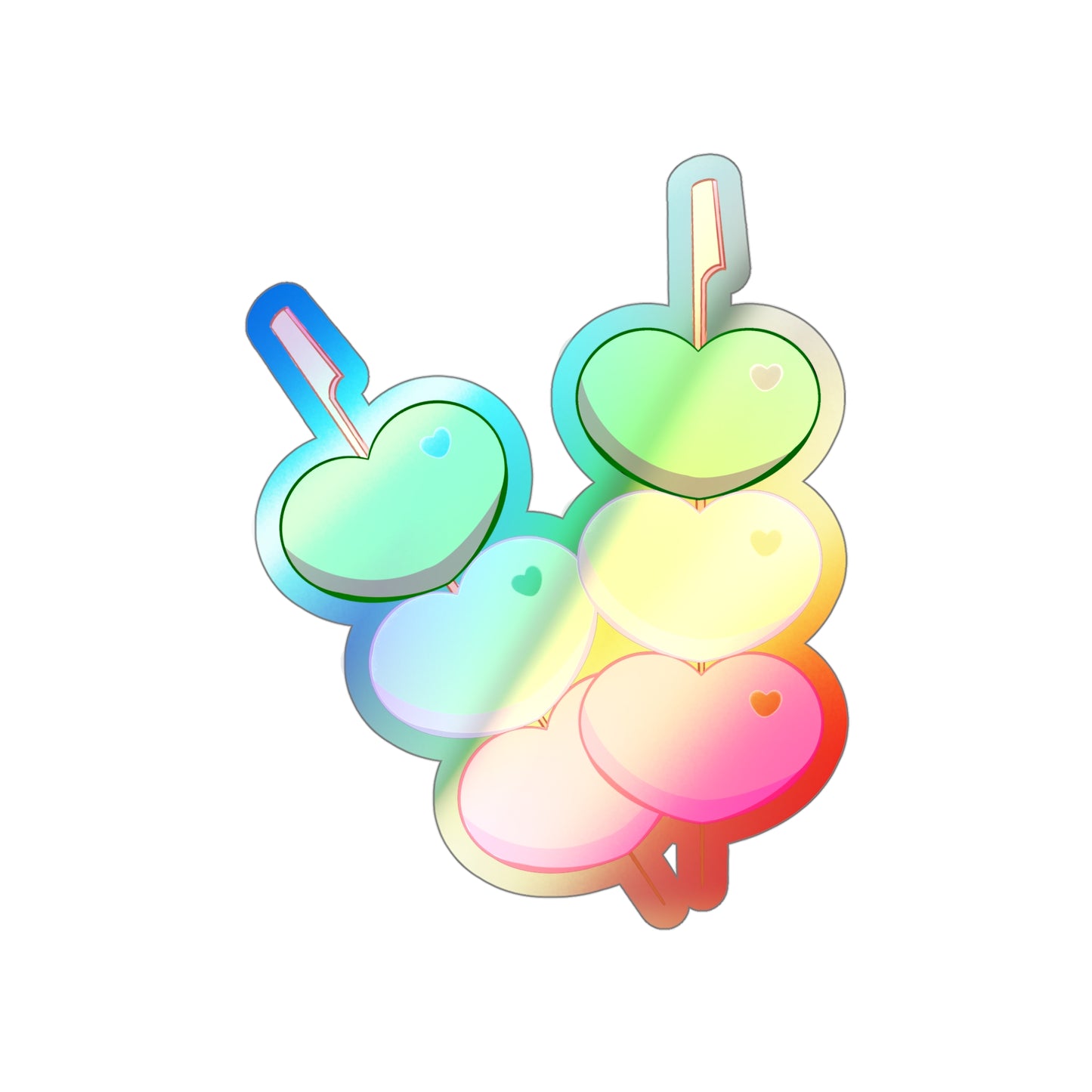 Love Dango Holographic Die-cut Stickers