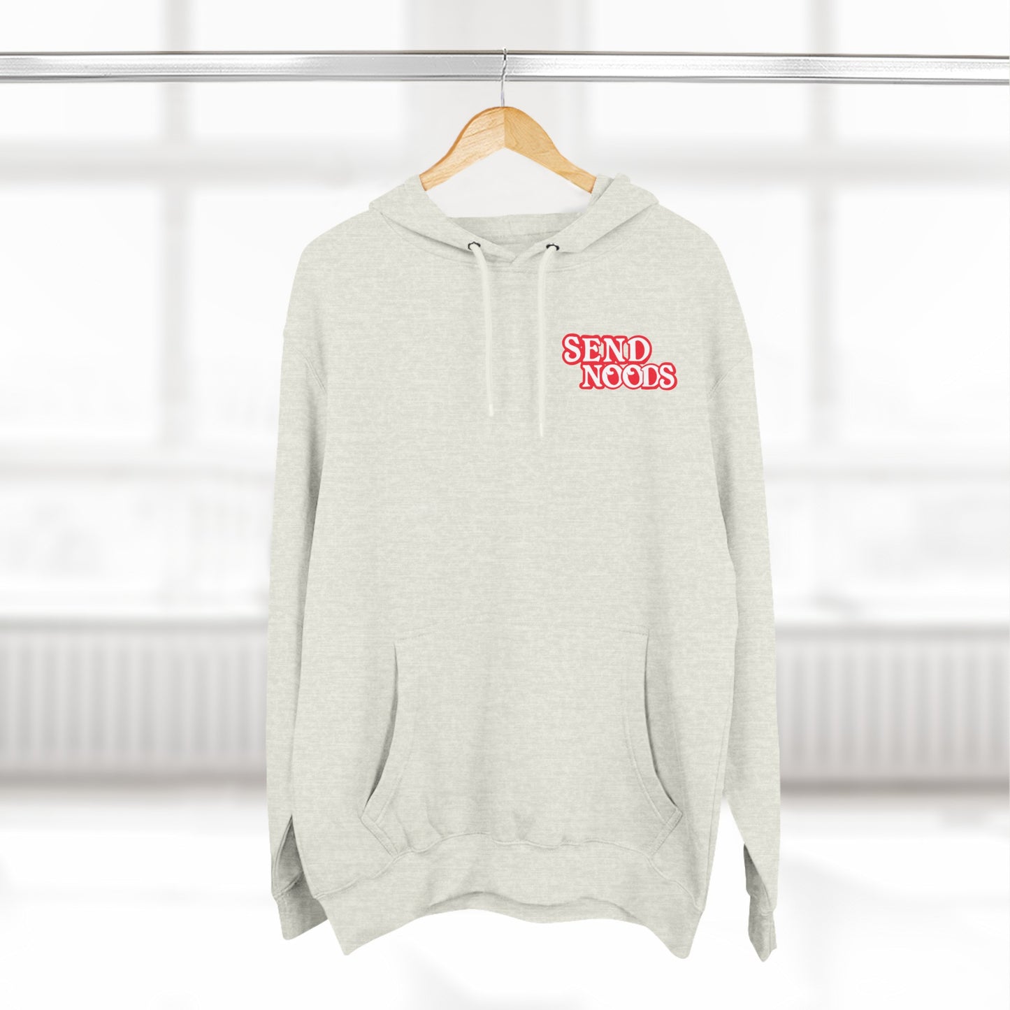 SEND NOODS Three-Panel Fleece Hoodie