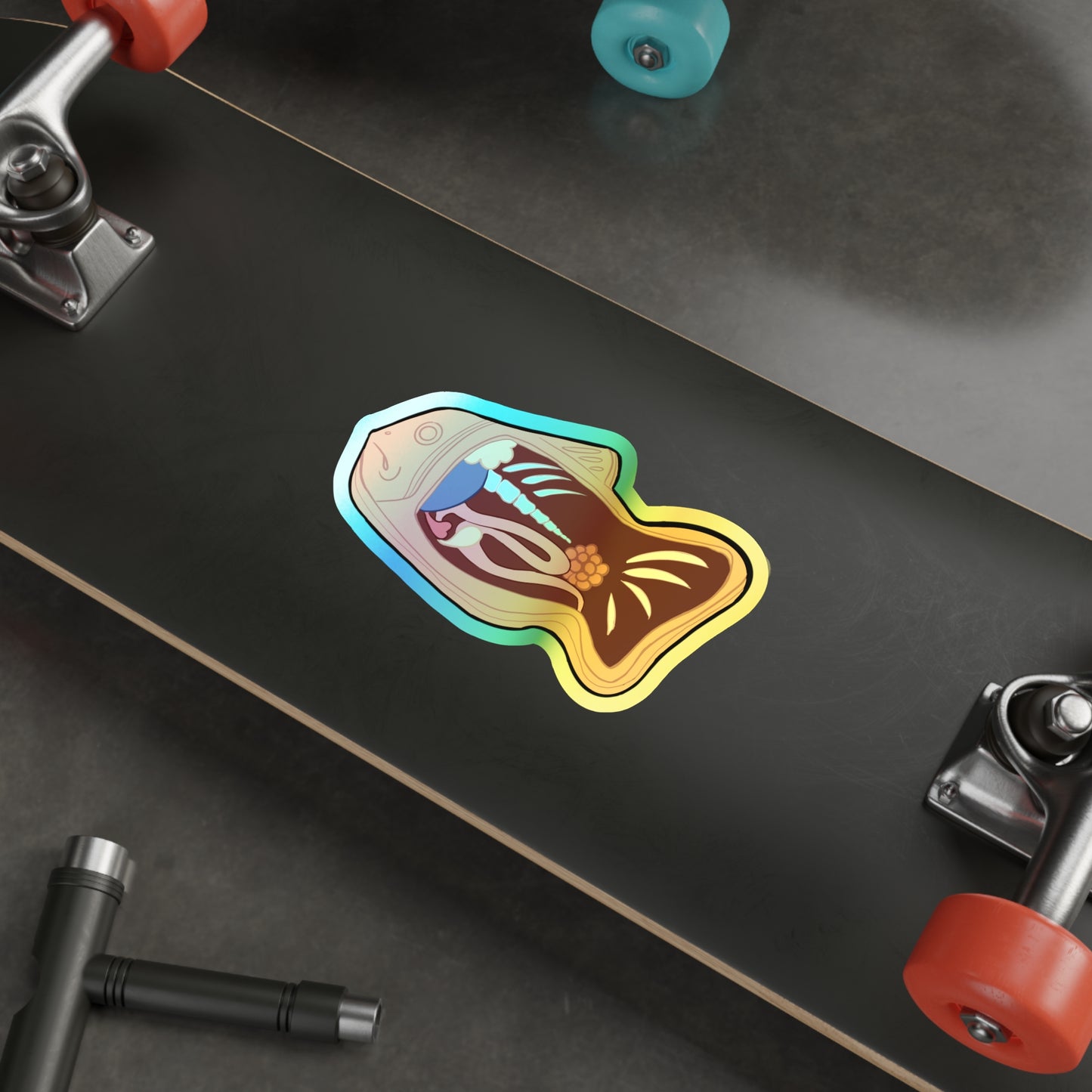 Anatomy of a Taiyaki Holographic Die-cut Stickers
